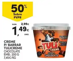 Continente Creme p/ barrar tulicreme chocolate promoção