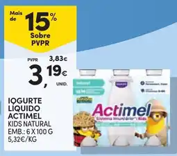 Continente Iogurte líquido actimel kids natural promoção