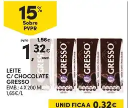 Continente Leite c/ chocolate gresso promoção