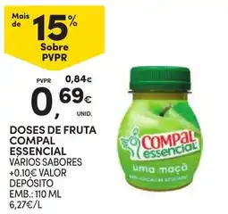 Continente Doses de fruta compal essencial promoção
