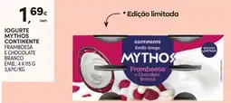 Continente Iogurte mythos continente framboesa e chocolate branco promoção
