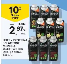 Continente Leite + proteína s/ lactose mimosa promoção