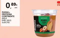 Continente Pudim + proteína continente avelã promoção