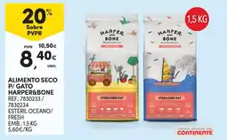 Continente alimento seco p/ gato harper&bone promoção