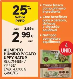 Continente Alimento húmido p/ gato uppy natur promoção