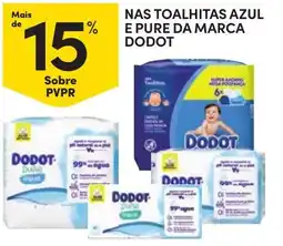 Continente toalhitas azul e pure da marca dodot promoção
