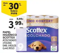 Continente Papel higiênico scottex acolchado promoção