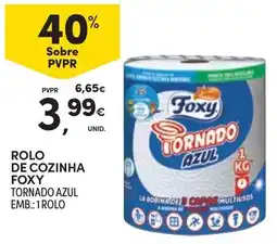 Continente rolo de cozinha foxy tornado azul promoção