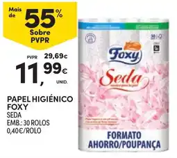Continente Papel higiênico foxy seda promoção