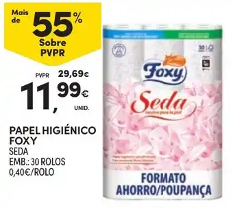 Continente Papel higiênico foxy seda promoção