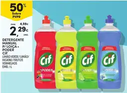 Continente Detergente manual p/ loica + poder cif promoção