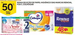 Continente Papel higiênico das marcas Renova, Foxy, Colhogar promoção
