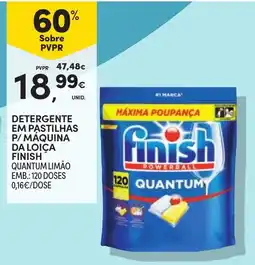 Continente Detergente em pastilhas p/ máquina da loiça finish quantum limão promoção