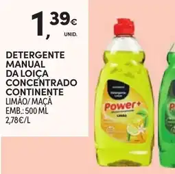 Continente Detergente manual da loiça concentrado continente limão/maçã promoção