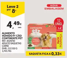Continente Alimento Humido P/ Cão Continentepet promoção