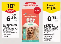 Continente Alimento seco p/ cão continente pet promoção