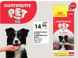 Continente Alimento seco p/ cão continente pet basic promoção