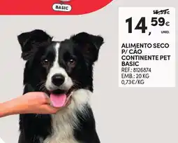 Continente Alimento seco p/ cão continente pet basic promoção
