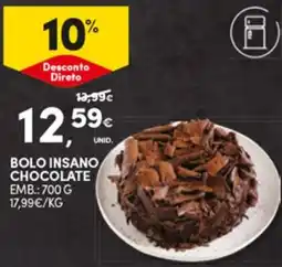 Continente Bolo insano chocolate promoção
