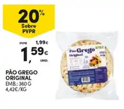 Continente Pão grego original promoção