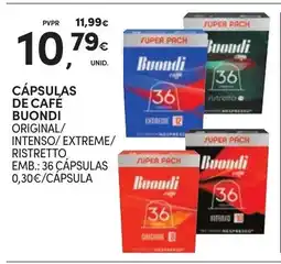 Continente Cápsulas de café buondi original promoção