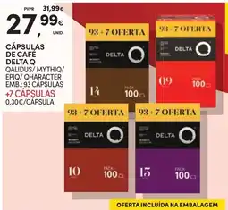 Continente Cápsulas de café delta q promoção