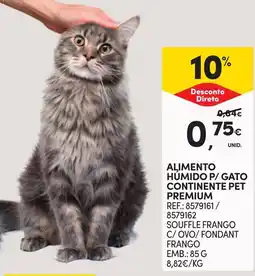 Continente Alimento húmido p/ gato continente pet premium promoção