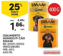 Continente Alimento húmido p/ cão smaak promoção