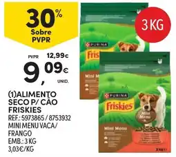 Continente alimento seco p/ cão friskies promoção