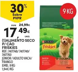 Continente Alimento seco p/ cão friskies promoção