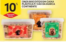 Continente Nos biscoitos em caixa plástica P/ cão da marca continente promoção