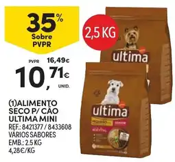 Continente alimento seco p/ cão ultima mini promoção