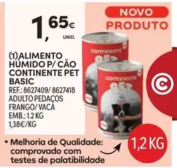 Continente alimento humido p/ cão continente pet basic promoção