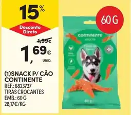 Continente Snack p/ cão continente promoção