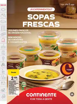 Continente Sopas frescas cozinha promoção