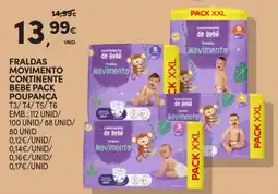 Continente Fraldas movimento continente do bebé pack poupança promoção
