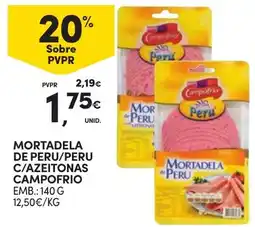 Continente mortadela de peru/peru c/azeitonas campo frio promoção