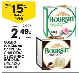 Continente Queijo p/ barrar c/ trufa/ chalota/ cebolinho boursin promoção