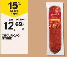 Continente chourição nobre promoção