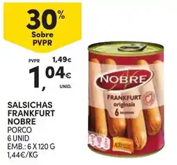 Continente Salsichas frankfurt nobre promoção
