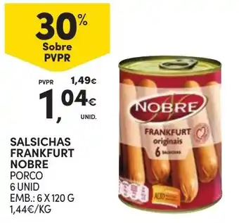 Continente Salsichas frankfurt nobre promoção