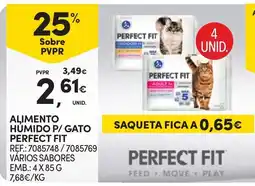 Continente alimento humido p/ gato perfect fit promoção