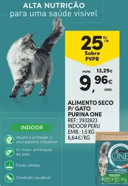 Continente alimento seco p/ gato purina one promoção