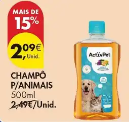 Pingo Doce Champô p/animais activpet promoção