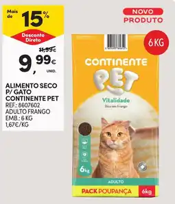 Continente alimento seco p/ gato continente pet promoção