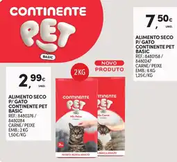 Continente Alimento seco p/ gato continente pet basic promoção