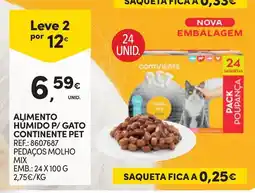 Continente Alimento húmido p/ gato continente pet promoção