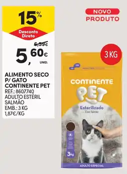 Continente Alimento seco p/ gato continente pet promoção