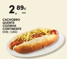 Continente Cachorro quente cozinha continente promoção