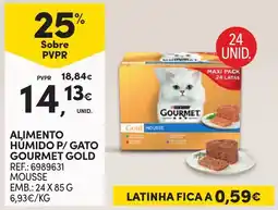 Continente alimento húmido p/ gato gourmet gold promoção